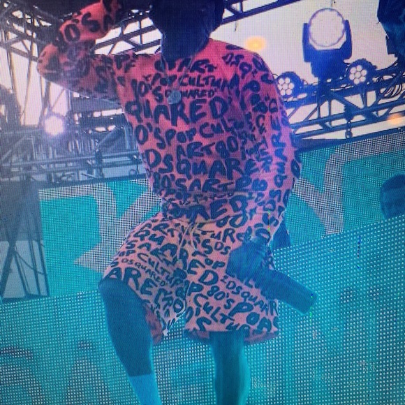 Dsquared2 80’s Retro Neon Orange Sweatshirt Sz 52 - Picture 6 of 8